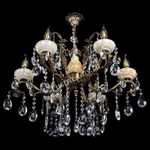 Люстра бронзовая Алфея Оникс №6/2 звездочка в Екатеринбурге Гусь Хрустальный
