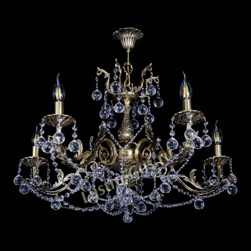 Бронзовая люстра Кассандра №5 шар в Екатеринбурге Гусь Хрустальный