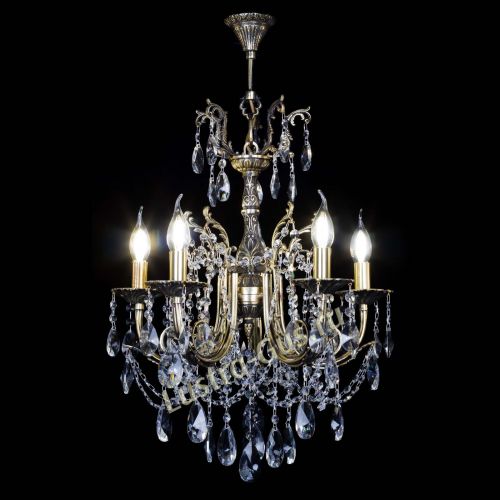 Люстра бронзовая Матильда №5 Лучик в Екатеринбурге Гусь Хрустальный