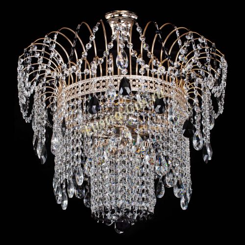 Люстра Агата Венеция №4 черная в Екатеринбурге Гусь Хрустальный