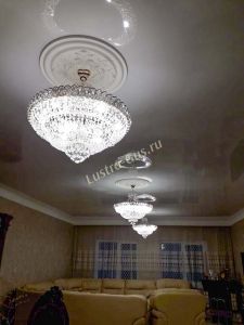 Люстра Хрустальный Каскад №1 с подвесом в Екатеринбурге отзыв и фото покупателя