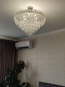 Люстра Капель Лепесток Шар  30мм с подвесом в Екатеринбурге отзыв и фото покупателя