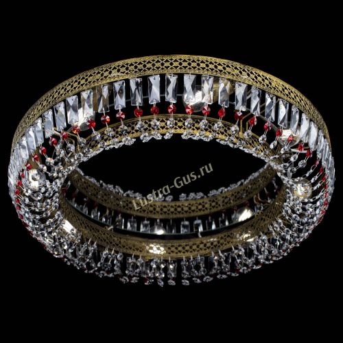 Люстра Венеция Кольцо №8 пластинка под бронзу Красная в Екатеринбурге Гусь Хрустальный